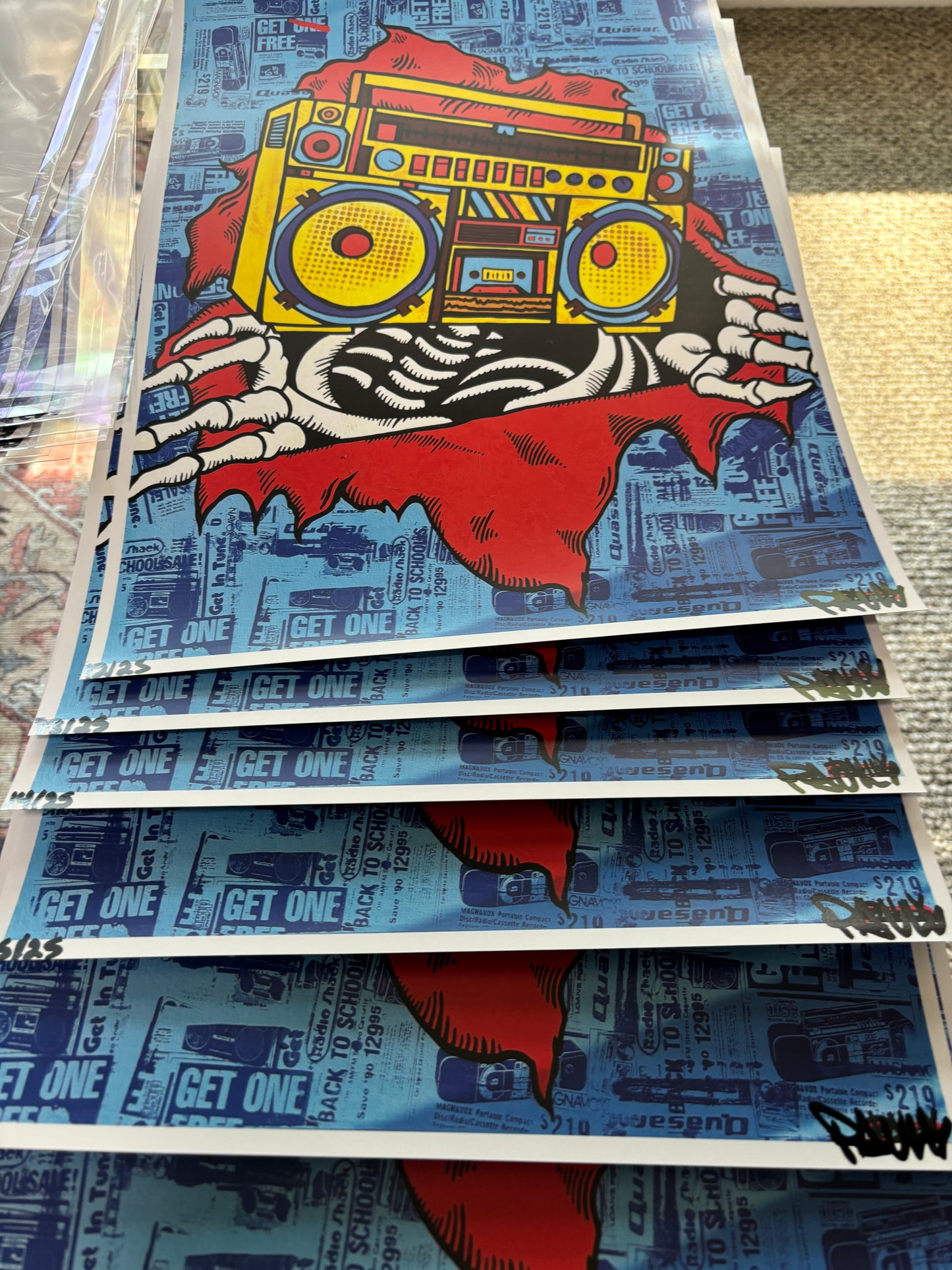 “BOOMBOX APOCALYPSE” ART PRINTS. Signed and Numbered by the Artist. Edition of 50