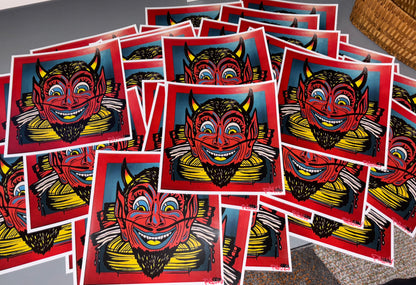 EL DIABLO PRINT 12”x12” signed and numbered. Edition of 50