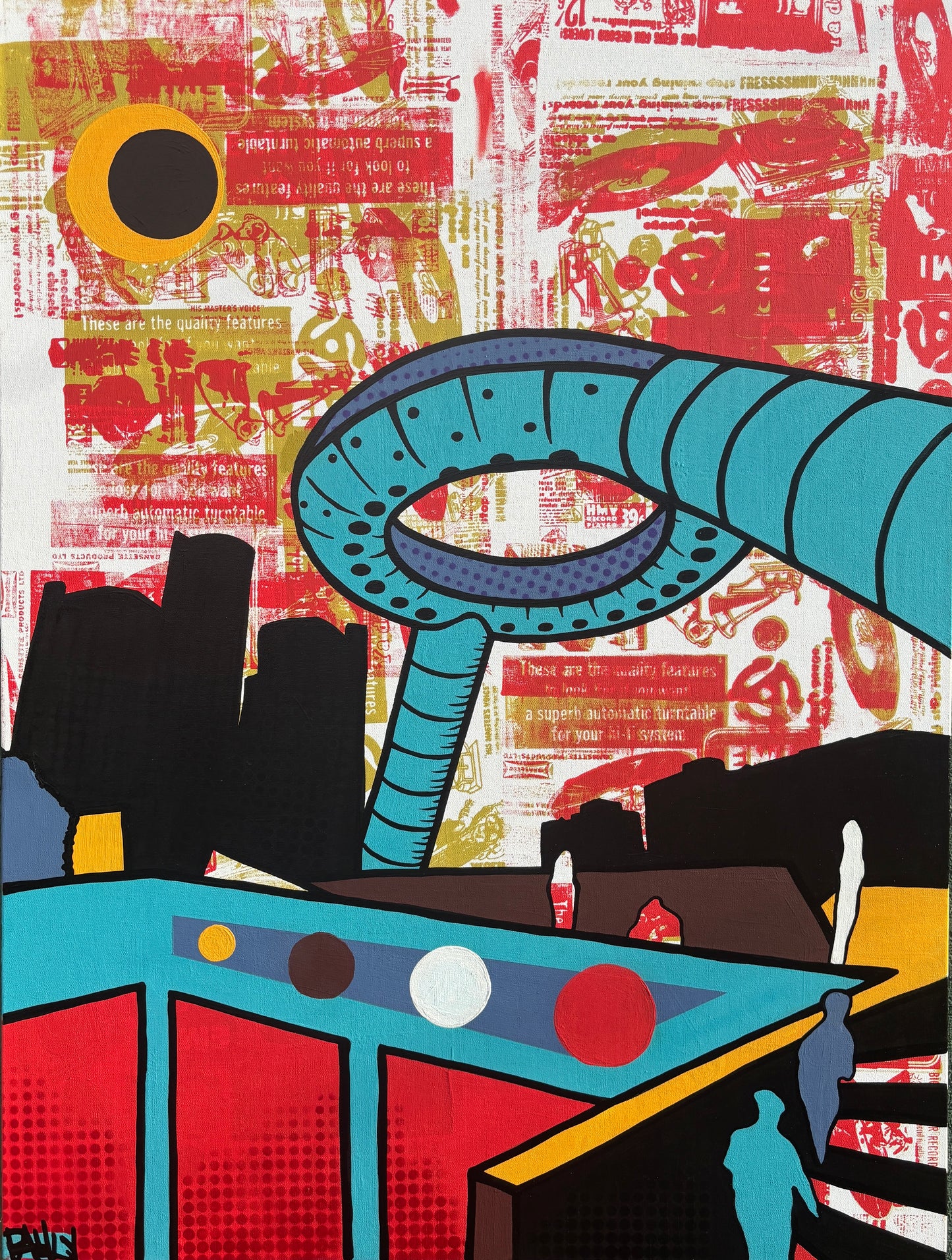 “NIGHTLIGHT” (Hart Plaza Study) 16”x12” Original Art Print (Signed and Numbered) Edition of 25