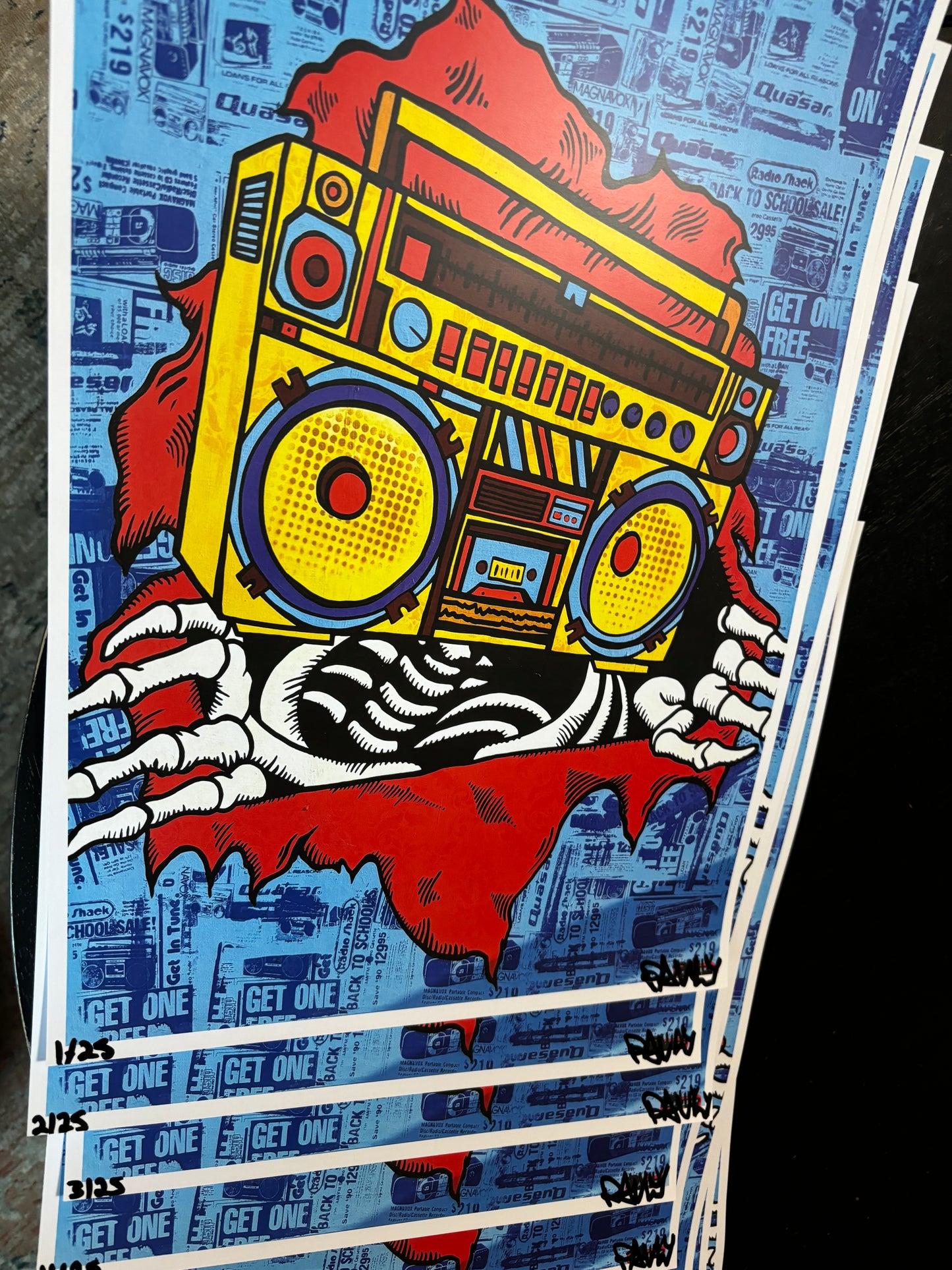 “BOOMBOX APOCALYPSE” ART PRINTS. Signed and Numbered by the Artist. Edition of 50