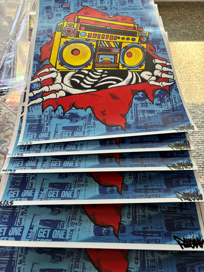 “BOOMBOX APOCALYPSE” ART PRINTS. Signed and Numbered by the Artist. Edition of 50